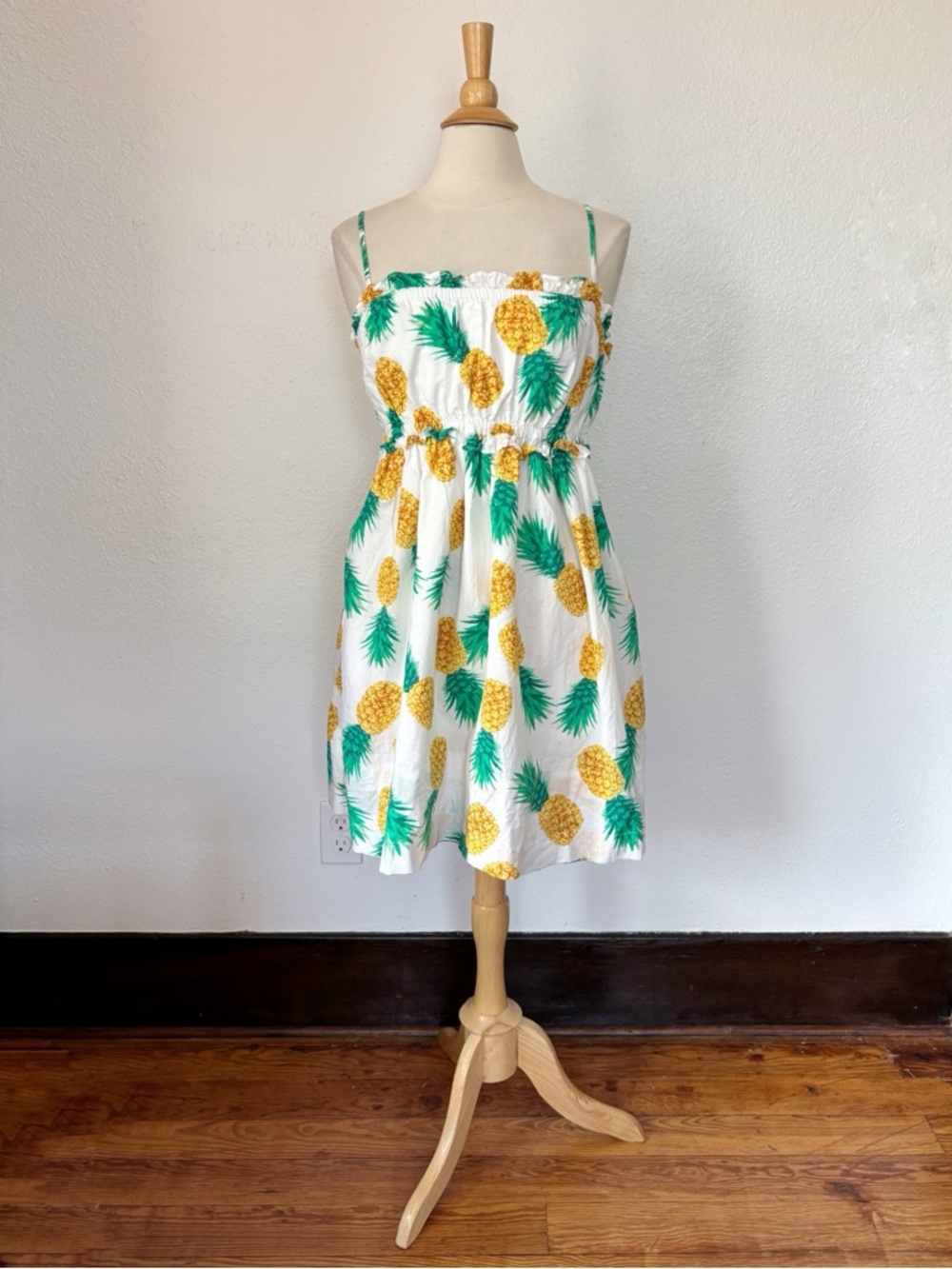 J Crew Pineapple Print Sleeveless Dress